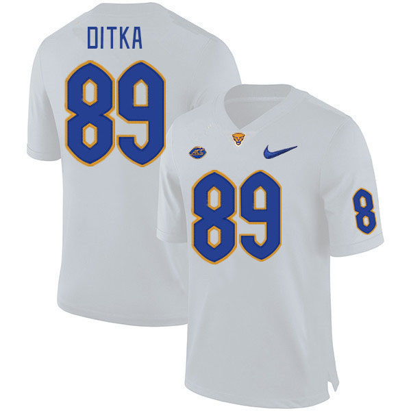 Pitt Panthers #89 Mike Ditka College Football Jerseys Stitched Sale-White